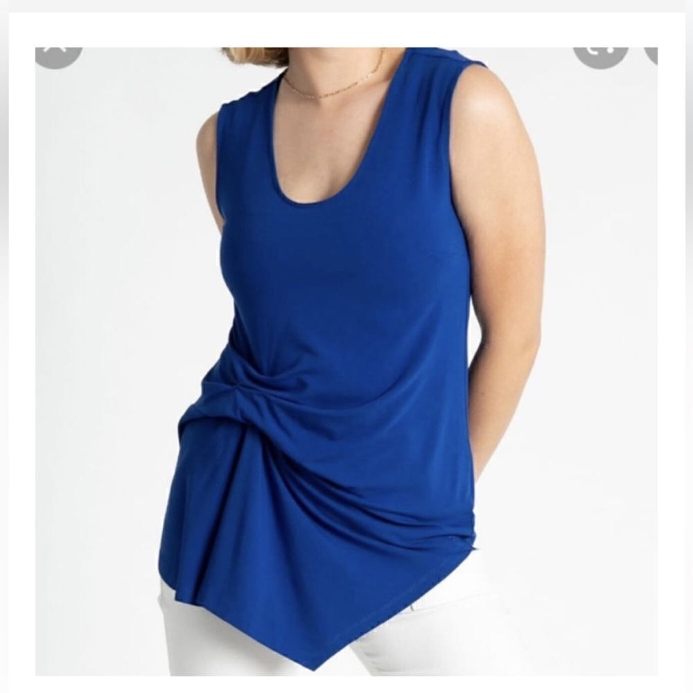 Betabrand Jodie Tank Blue Seaglass Top size large